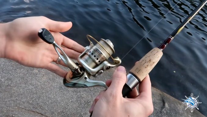 How to reel in a fish with a spinning reel